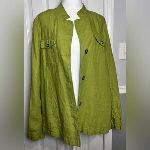 *NWT* Women’s Large “Sigrid Olsen” 2 piece lightweight Jacket & Pant Set - Linen